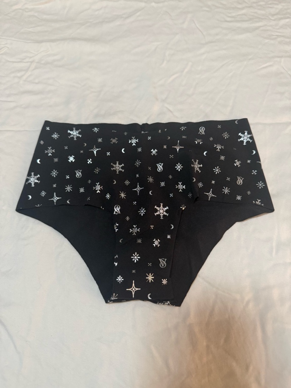 Victoria’s Secret Black & Silver Snowflake Panties